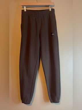ALO Yoga Chocolate Brown Heavyweight Plush Sweat Pant Joggers